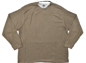 Alpine Lakes Men's XX-Large Brown Waffle Knit Performance Long Sleeve Tee Shirt